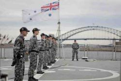 HMAS Parramatta departs for the South Pacific