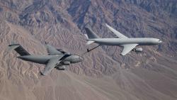 KC-30A successfully refuels C-17A for the first time