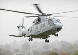 Leonardo-Finmeccanica: first Royal Navy AW101 Merlin Mk4 makes its maiden flight