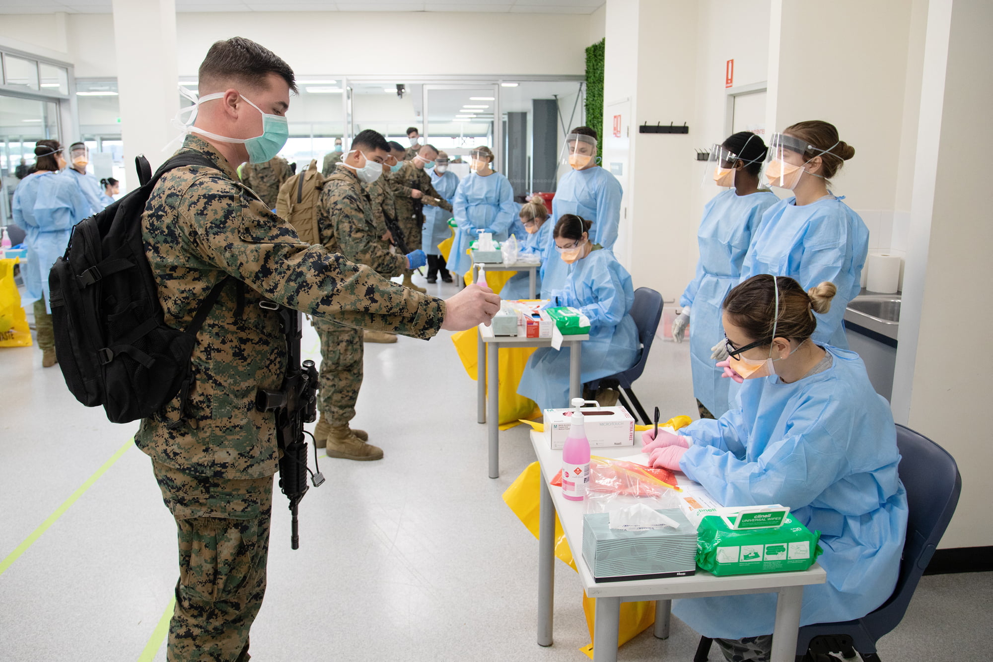 US Marine tests positive for COVID-19 on arrival in Australia