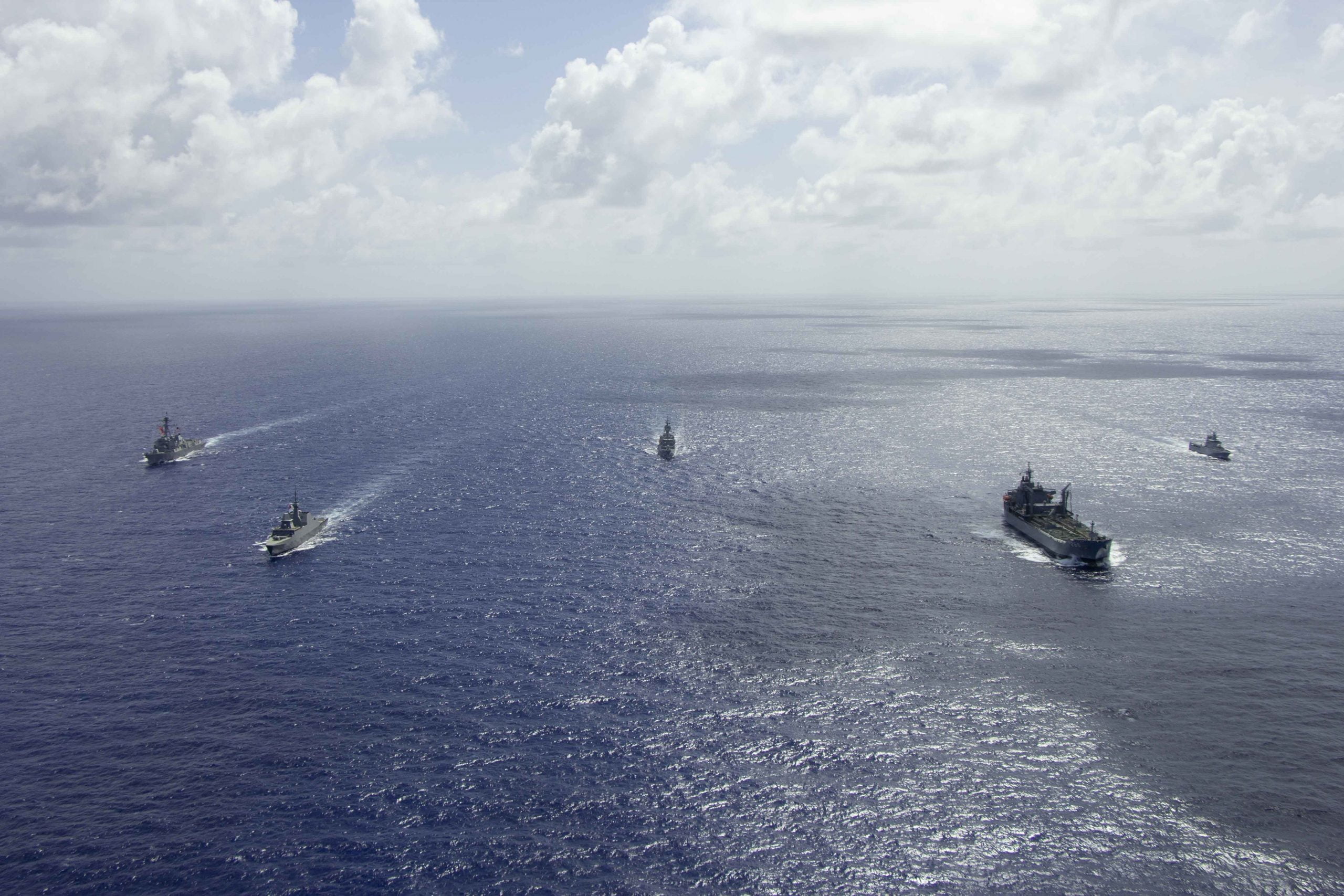 US warship joins partners for multinational group sail