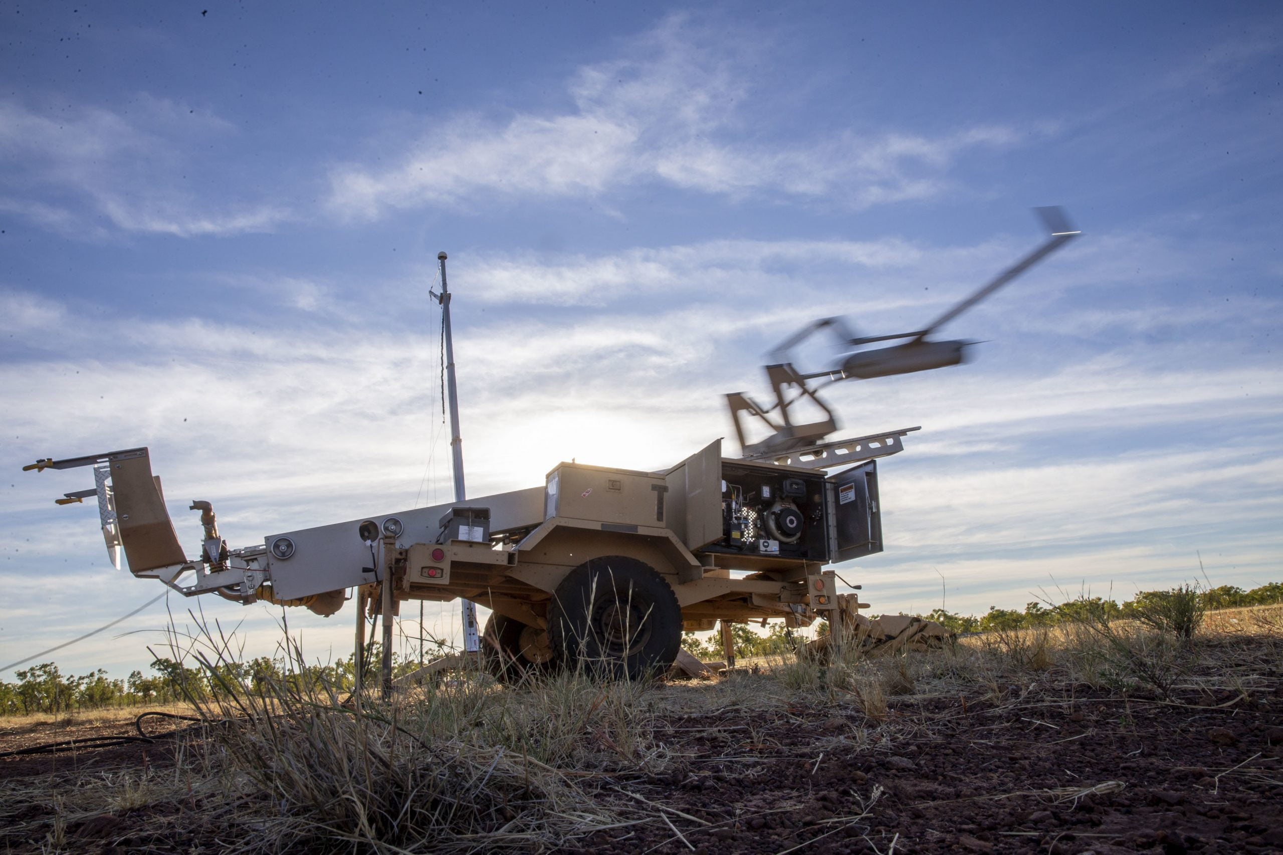 RQ-21A Blackjack was flown for the first time in Australia