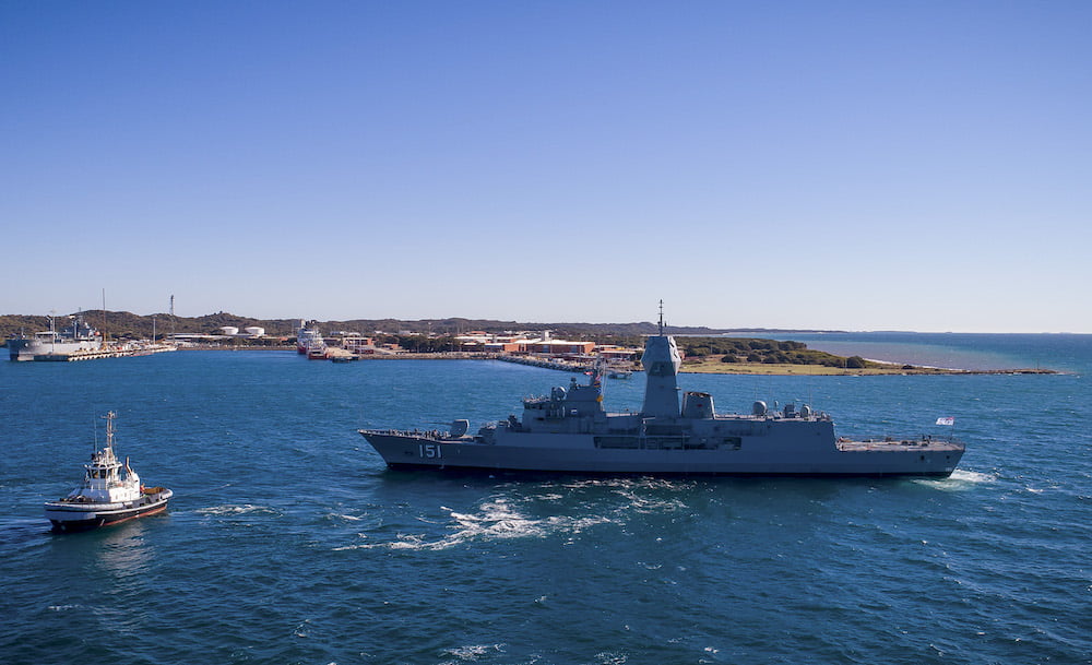 HMAS Arunta participating in Operation ARGOS