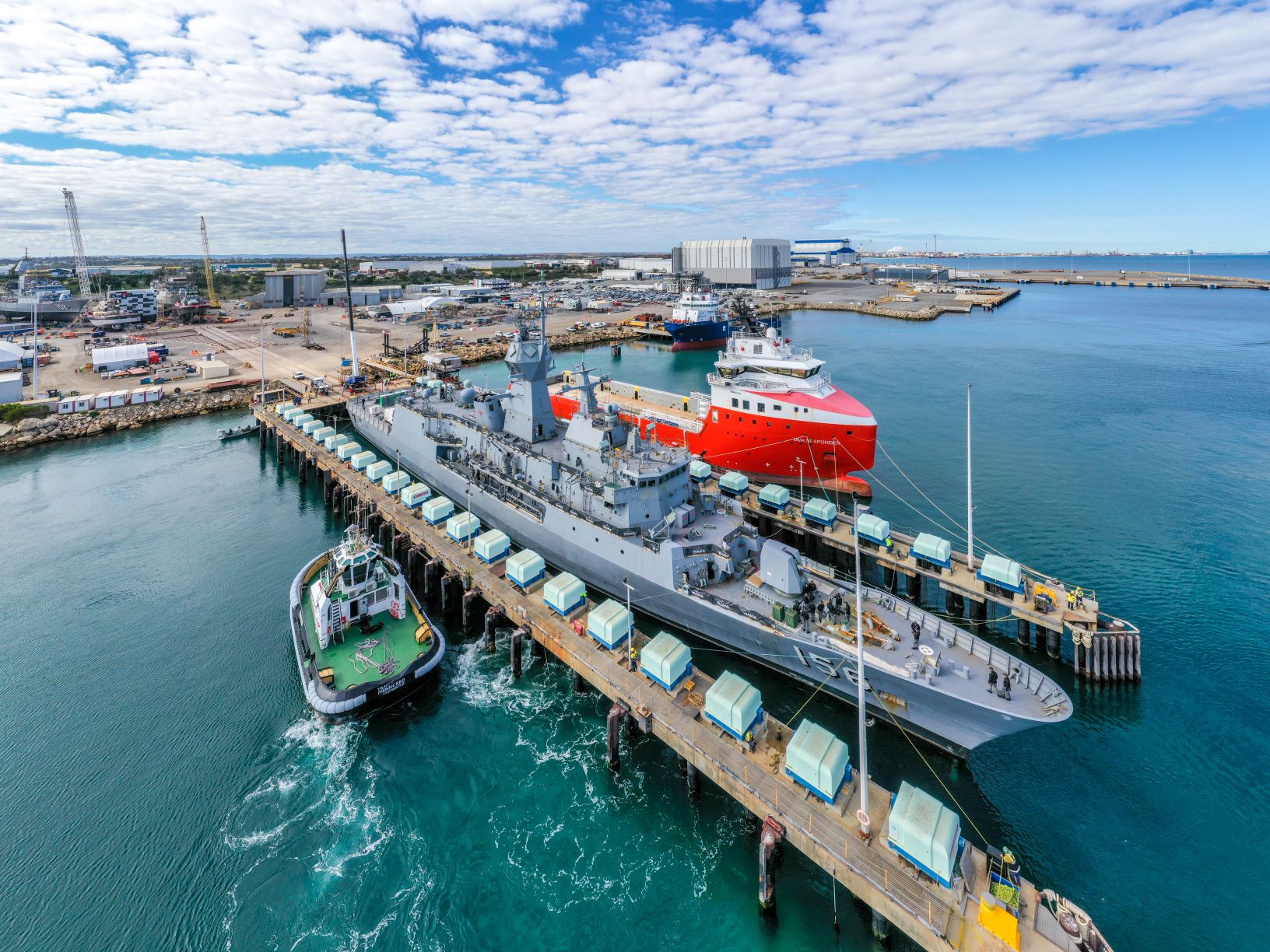 HMAS Toowoomba welcomed at Henderson for upgrade