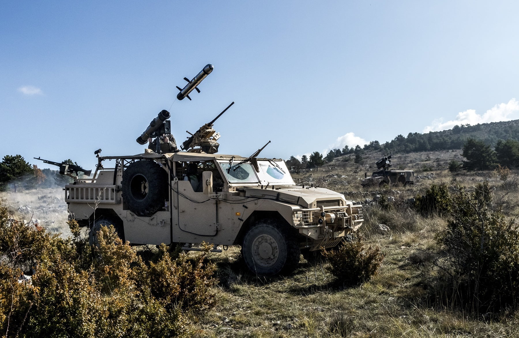 First firing of  MMP from Sabre special forces vehicle