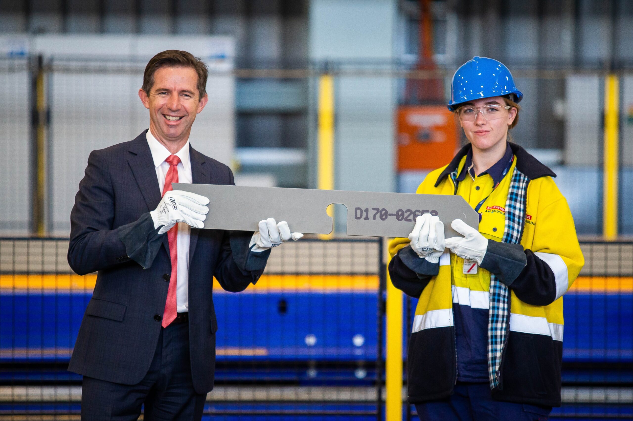 Steel cutting marks milestone for Hunter Class Frigate
