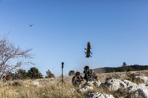 Successful MMP firing with target designation made by a Novadem drone
