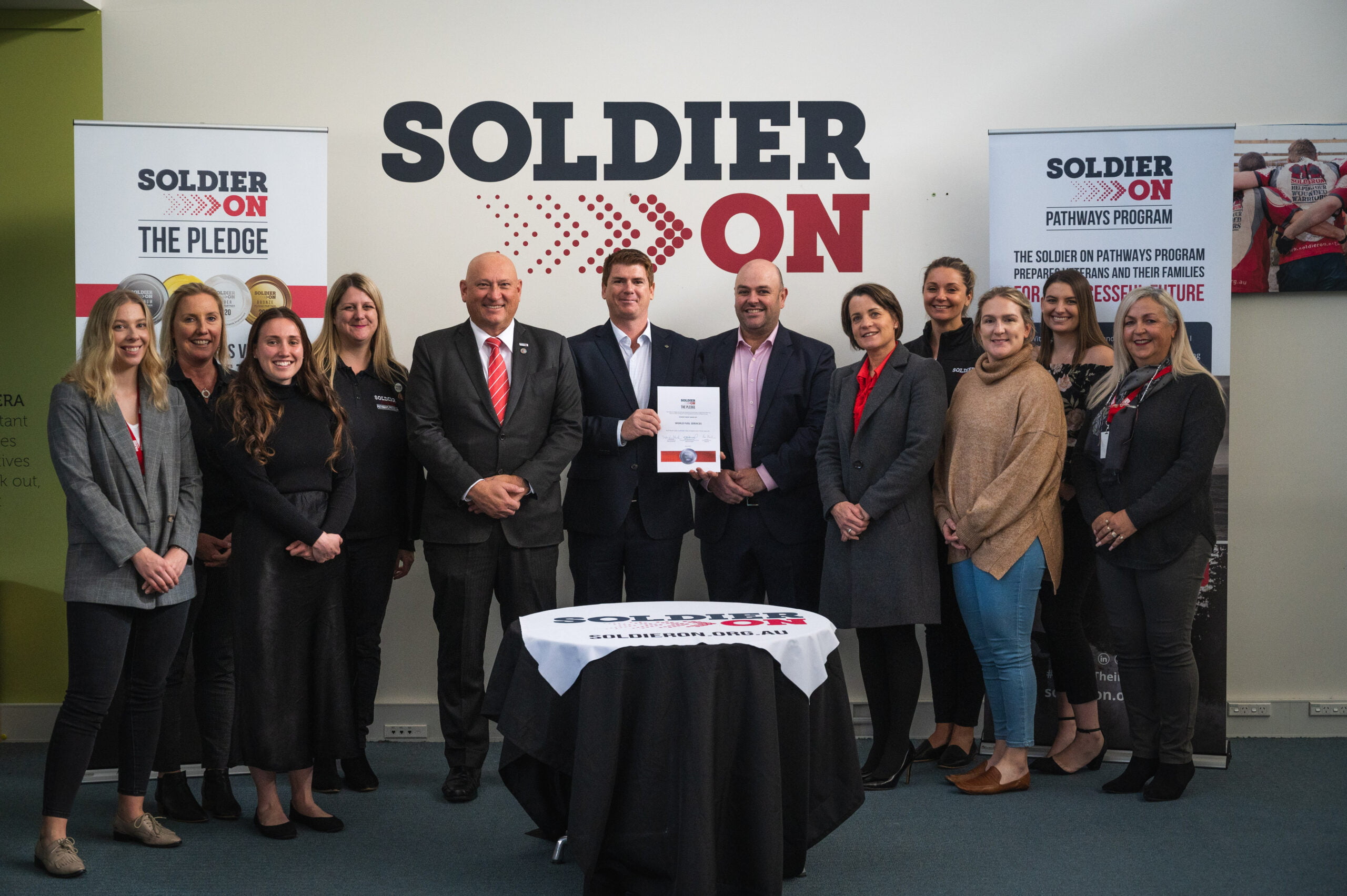Soldier On recognises World Fuel Services Australia as Platinum Pledge partner