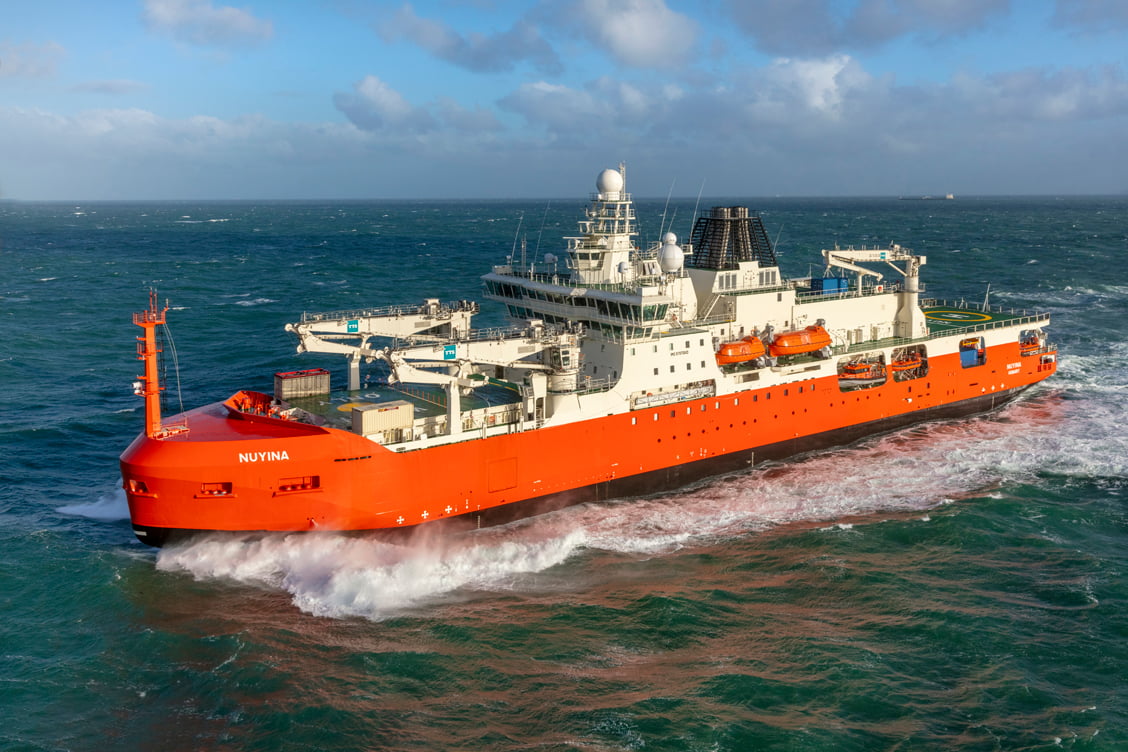 Australia’s new icebreaker begins journey home