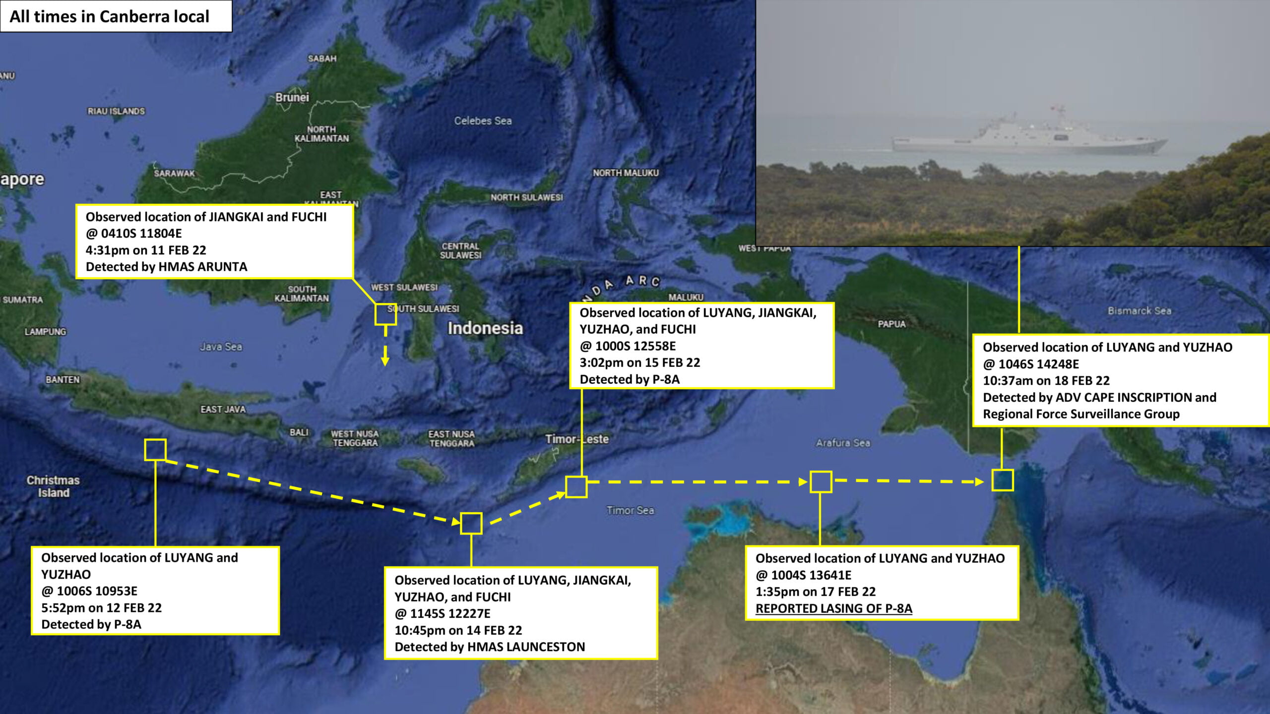 DEFENCE STATEMENT: Chinese ship lasing of P-8A Poseidon on 17 February 2022