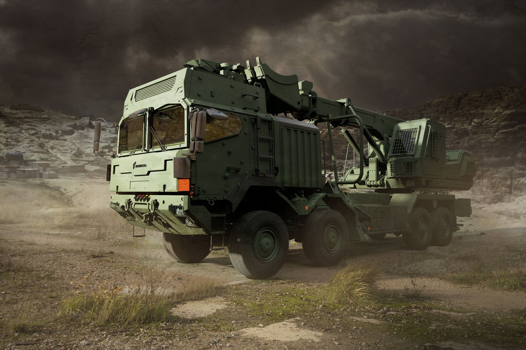 Rheinmetall unveils HX 8×8 high-mobility multipurpose excavator system