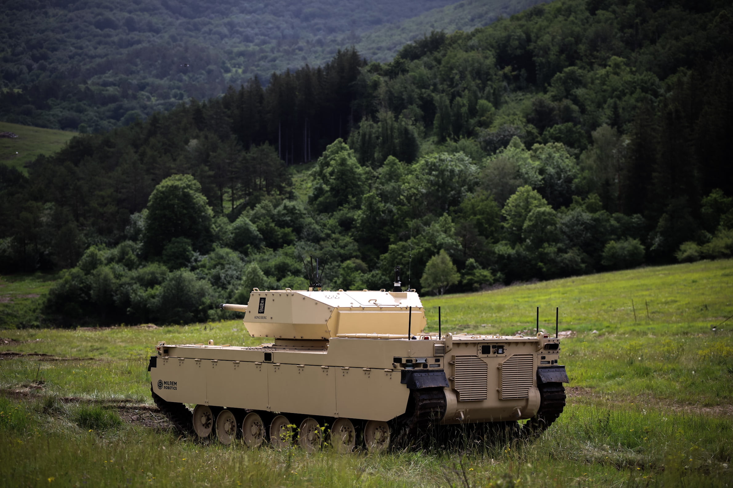 KONGSBERG, Milrem Robotics perform first live firing of Type-X Robotic Combat Vehicle