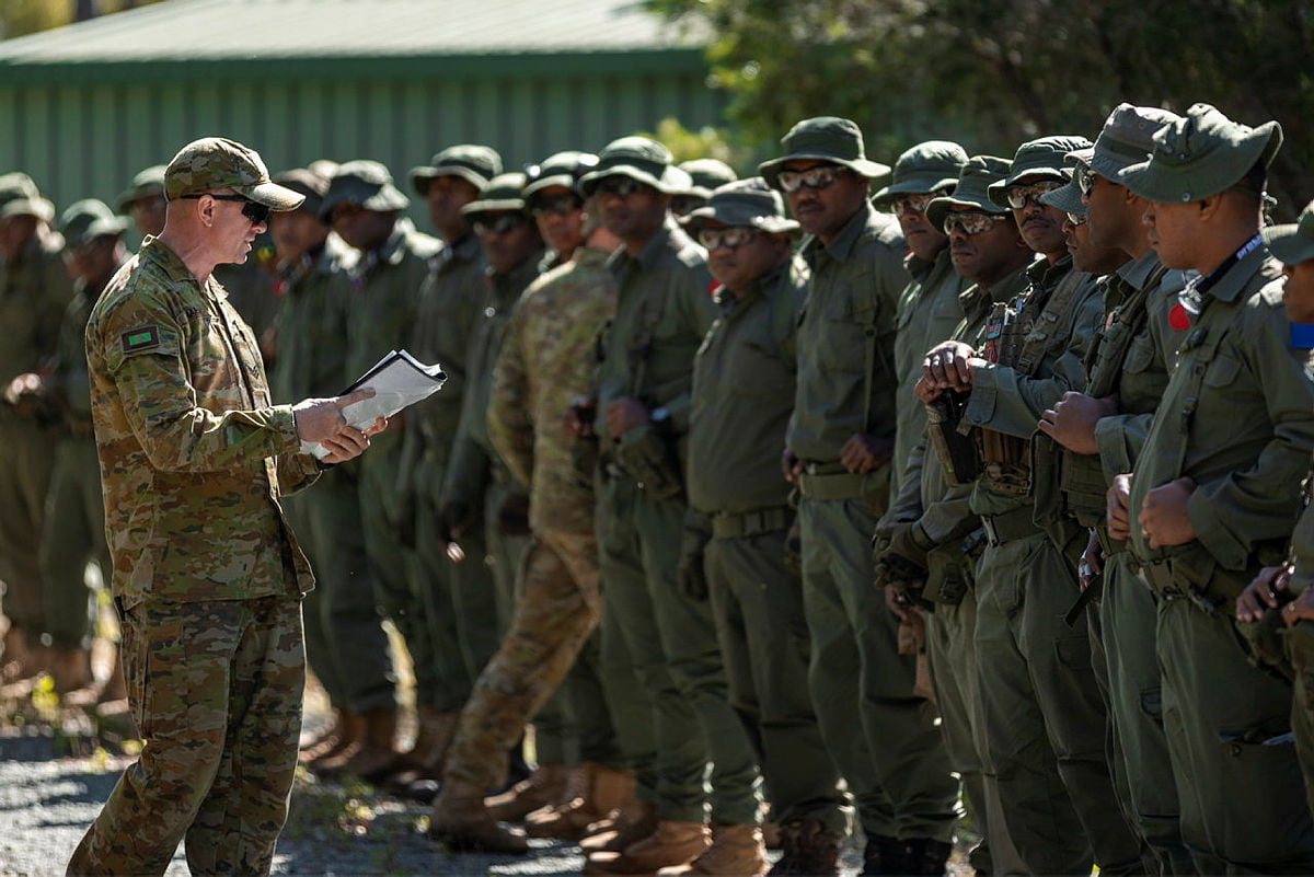 Fijian infantrymen set the standard