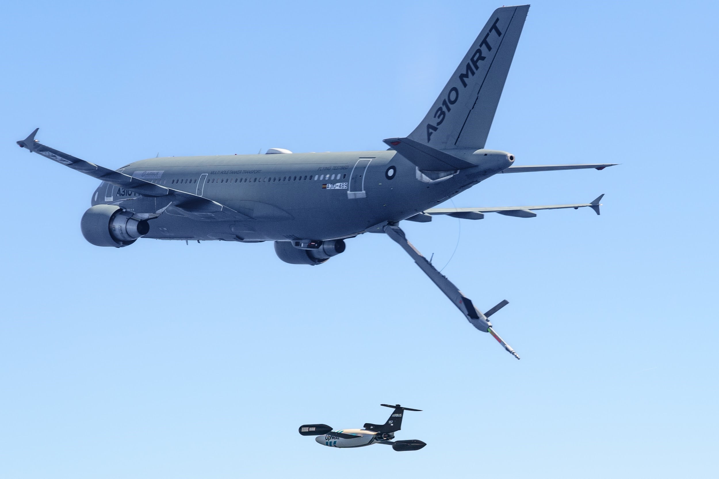 Airbus achieves in-flight autonomous guidance and control of a drone from tanker