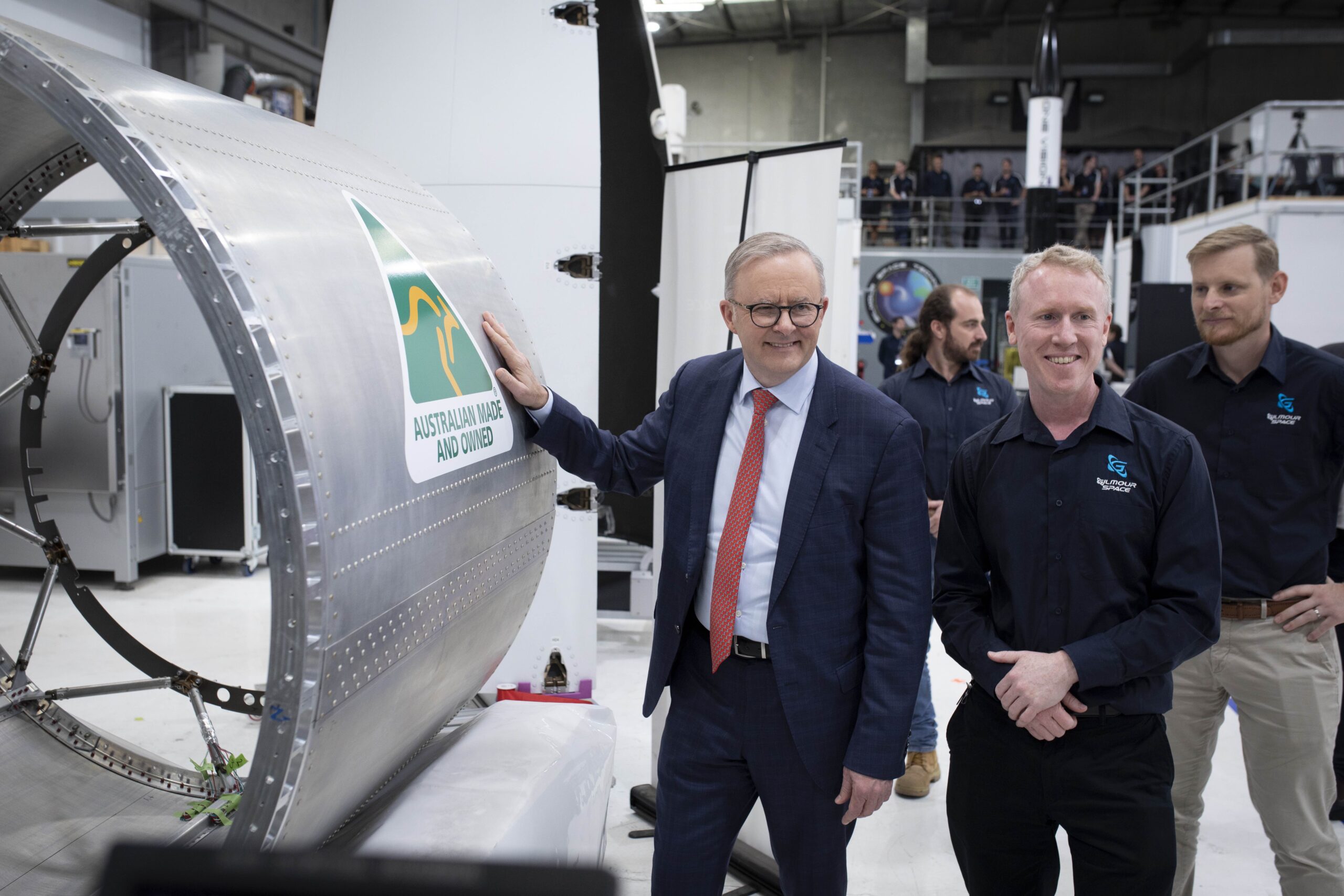 Prime Minister tours Eris rocket facility at Gilmour Space Technologies