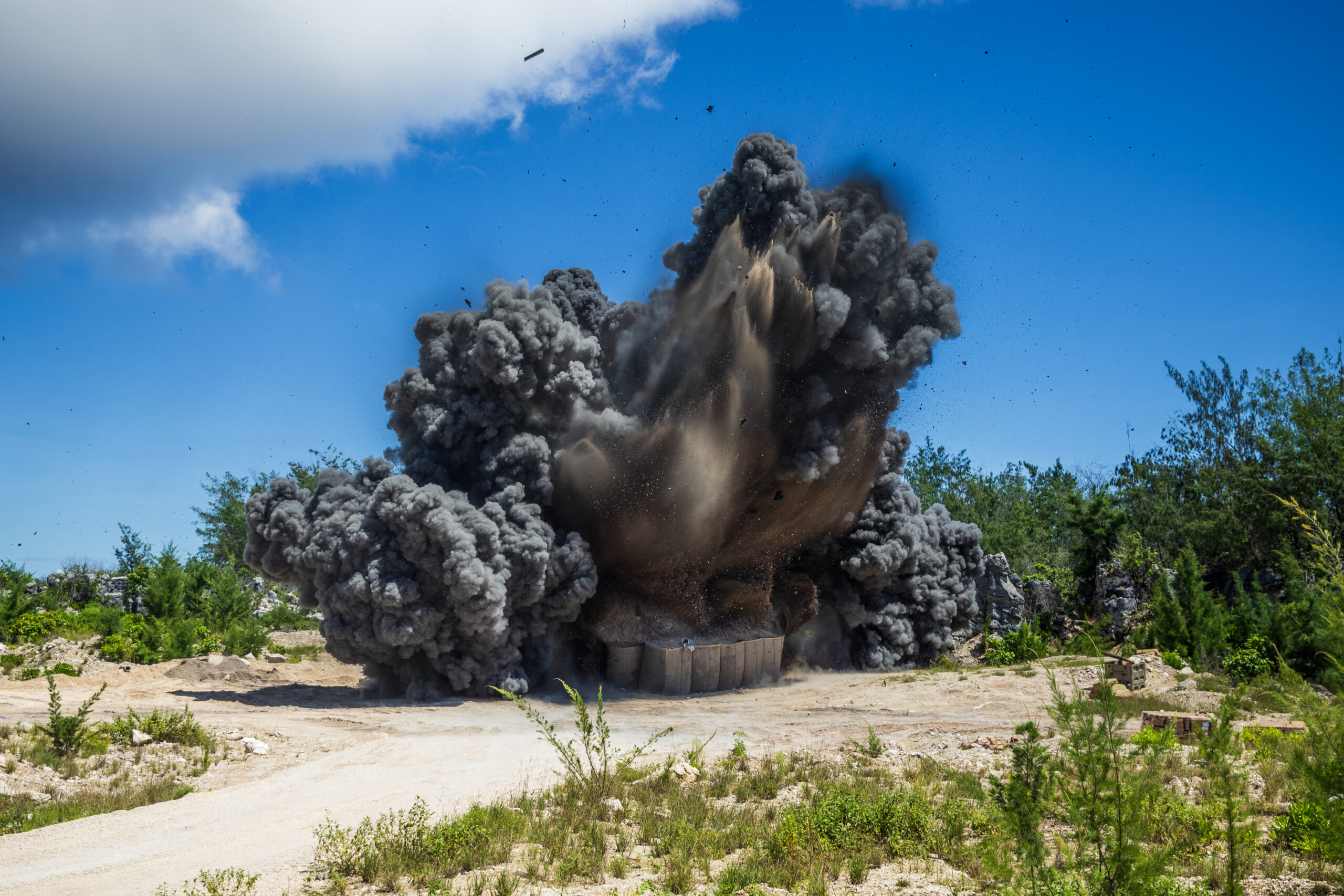 Australian forces render safe a World War II bomb found in Nauru
