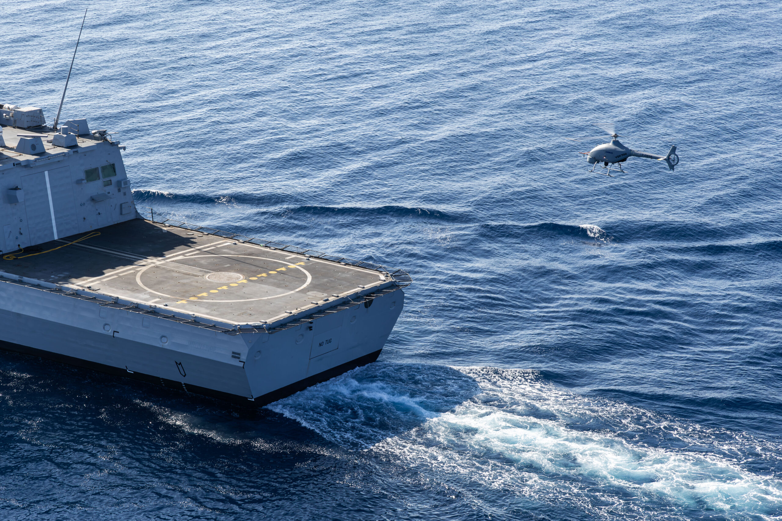 Naval unmanned aerial system tested at sea