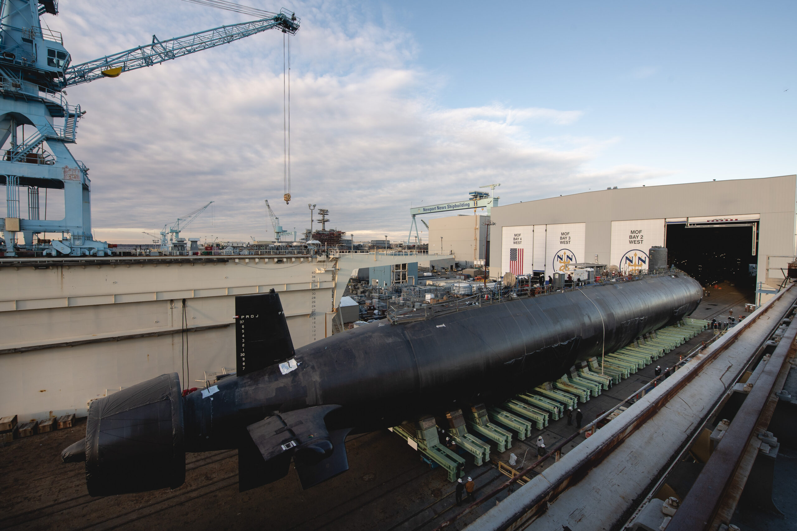 HII Launches Virginia-class submarine Massachusetts