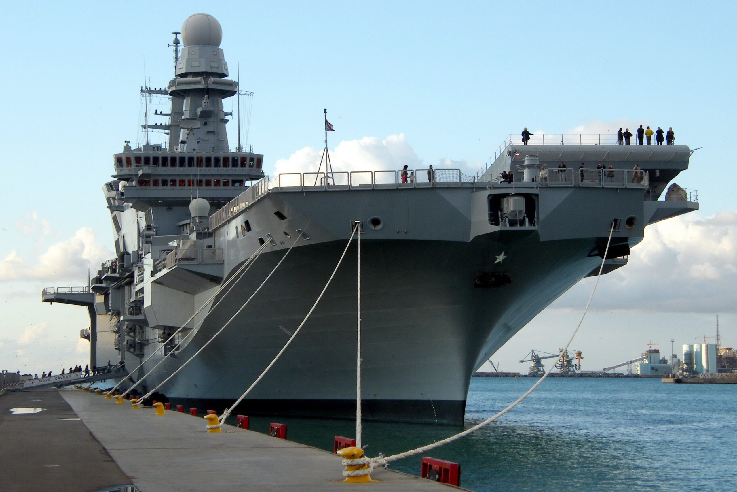 Italian Navy carrier making port visit in Darwin