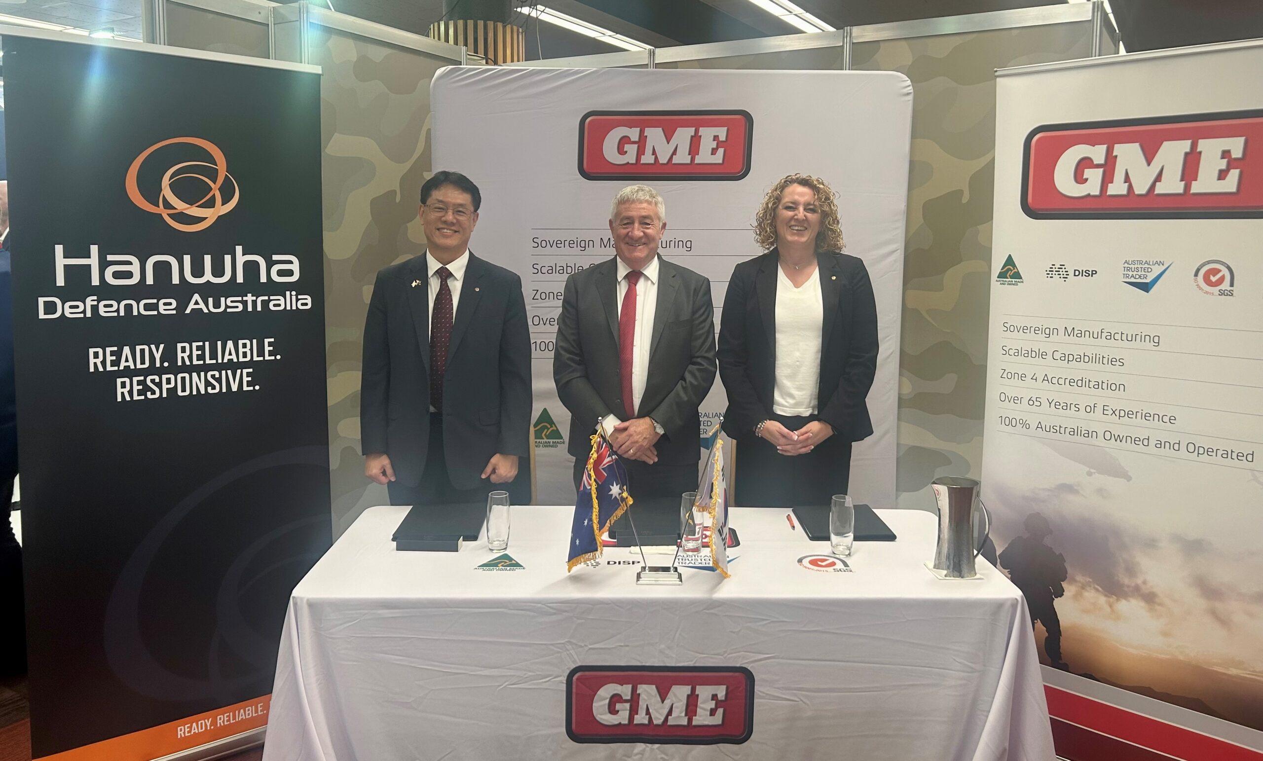 GME, Hanwha Defence Australia and Hanwha Systems sign MoU