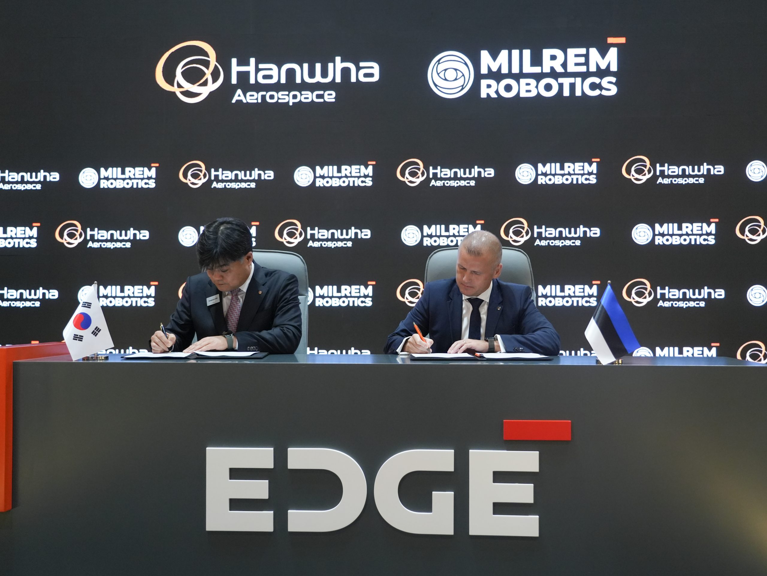 Hanwha Aerospace and Milrem Robotics sign MoU