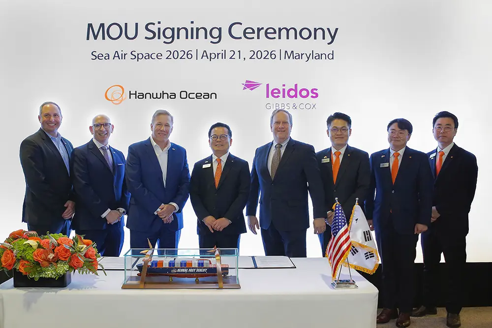 Hanwha Ocean, Leidos sign MoU for naval shipbuilding
