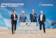 Rheinmetall constructing one of Europe’s largest powder plants FoundationLaying