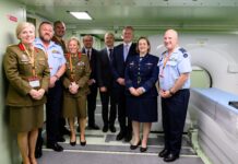 Saab Australia delivers deployable hospitals Saab and Defence personnel at Saab's Deployable Health Capability Support Centre