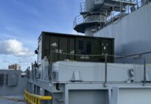 CAMRE, SPEE3D produce mission-critical parts at sea during RIMPAC 2026 CAMRE NPS XSPEE3D on MV Asterix ready to disembark for RIMPAC 2026 cropped approved for external use July 23rd
