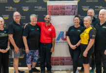 Austability named Presenting Partner of Team Australia for Invictus games L to R Vanessa Bernardo, Glenn Keys AO, Joanne Beavis, Ben Khandan, Vanessa Broughill, Toni Cumpston, Michael Hartung OAM, Air Chief Marshal Mark Binskin AC