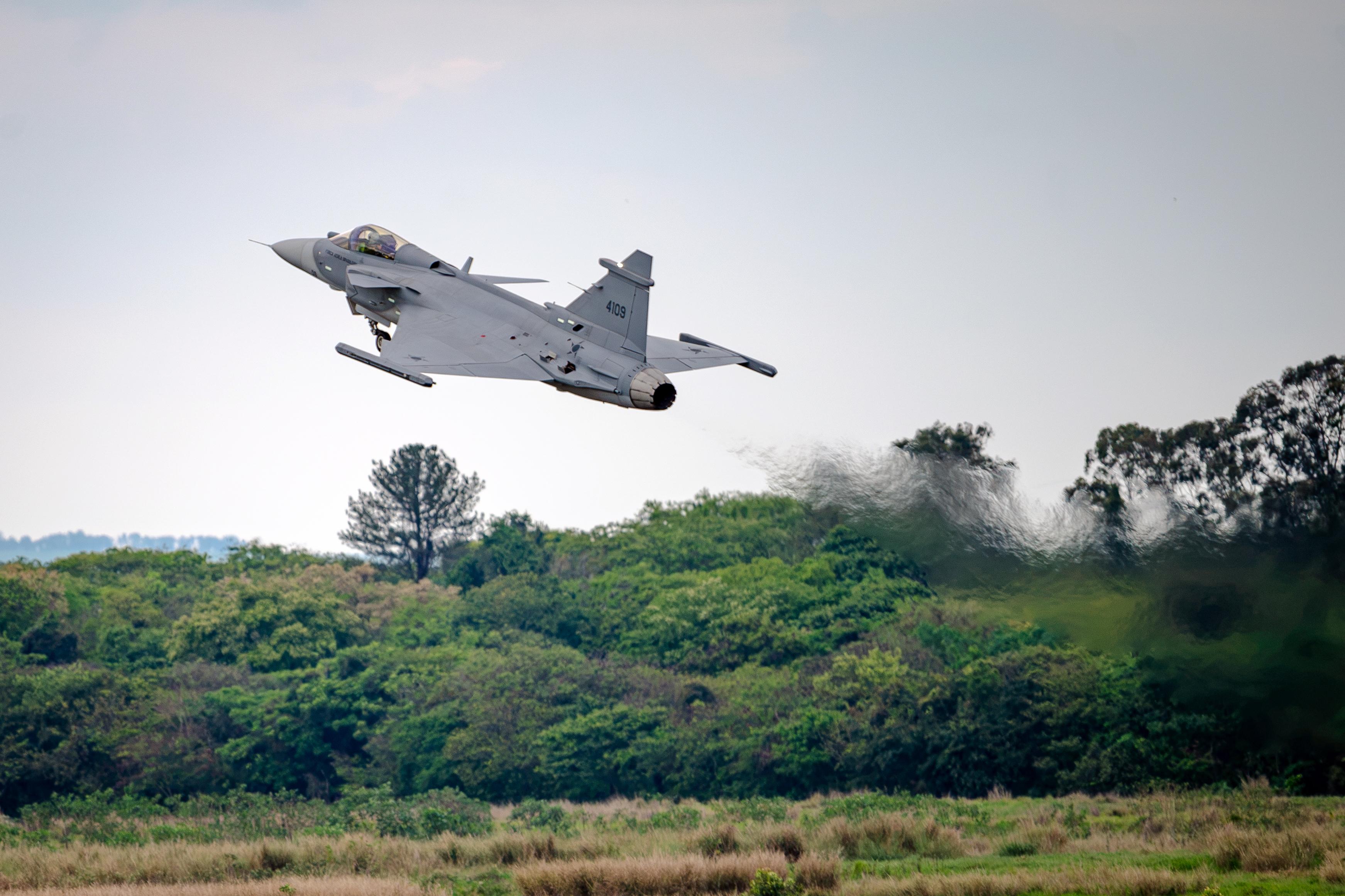 First Gripen E produced in Brazil by Embraer makes maiden flight